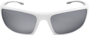 Dorado® Silver Mirror Lens, Shiny White Frame Safety Glasses - LIMITED STOCK - BH9187