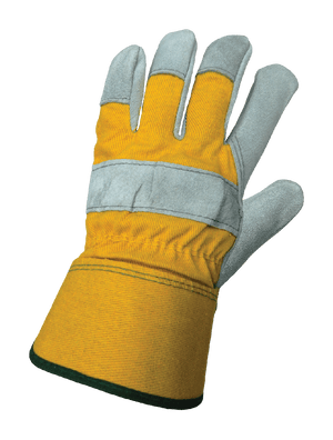 Premium Cowhide Leather Palm and Duck Safety Cuff Gloves - 2190