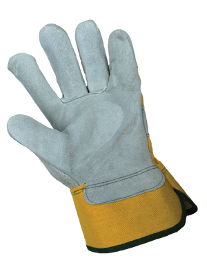 Premium Cowhide Leather Palm and Duck Safety Cuff Gloves - 2190