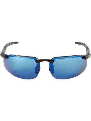 Swordfish® Blue Mirror Polarized Lens, Matte Black Frame Safety Glasses - BH106129
