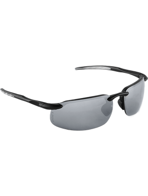 Swordfish® Silver Mirror Lens, Matte Black Frame Safety Glasses - BH1067
