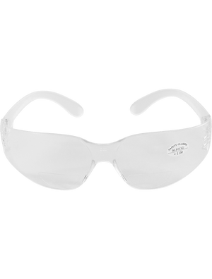 Torrent™ Clear 2.5 Diopter Bifocal Reader Style Lens, Frosted Clear Frame Safety Glasses - BH11125