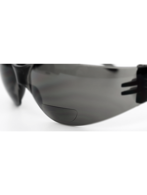Torrent™ Smoke 2.5 Diopter Bifocal Reader Style Lens, Frosted Black Frame Safety Glasses - BH113325