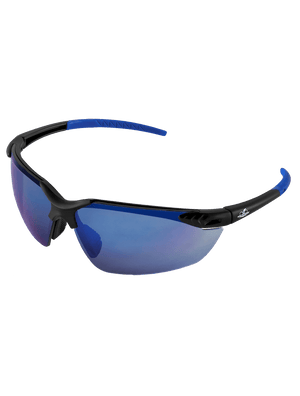 Mojarra® Blue Mirror Lens, Matte Black Frame Safety Glasses - BH1169
