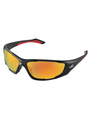 Javelin™ Red Mirror Lens, Matte Black Frame Safety Glasses - BH12610