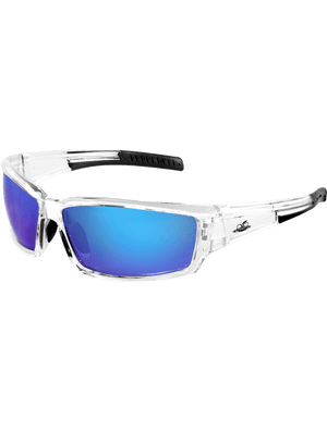 Maki® Blue Mirror Anti-Fog Lens, Crystal Clear Frame Safety Glasses - BH1419AF