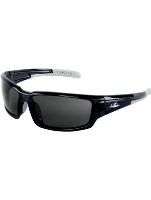 Maki® Smoke Anti-Fog Lens, Crystal Black Frame Safety Glasses - BH1433AF