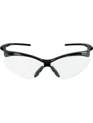 Spearfish® Clear Performance Fog Technology 2.5 Diopter Bifocal Reader Style Lens, Shiny Black Frame Safety Glasses - BH225125PFT