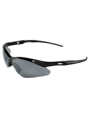Spearfish® Silver Mirror Lens, Shiny Black Frame Safety Glasses - BH2257E