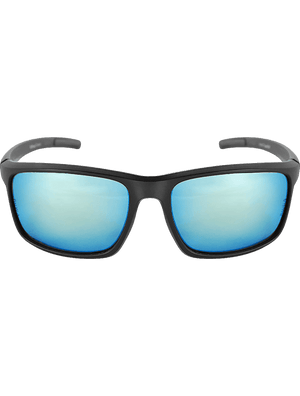 Pompano™ Ice Blue Mirror Performance Fog Technology Polarized Lens, Matte Black Frame Safety Glasses - BH2769PFT