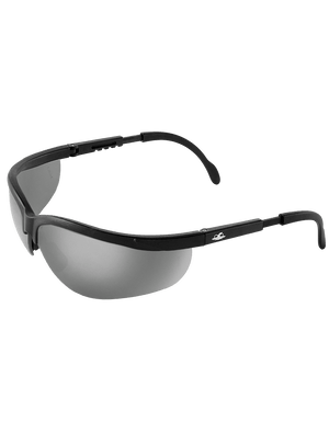 Picuda® Silver Mirror Lens, Matte Black Frame Safety Glasses - BH467