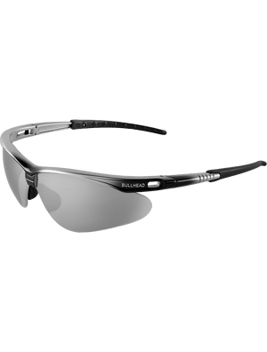 Stinger® Silver Mirror Lens, Shiny Black to Silver Frame Safety Glasses - BH6117