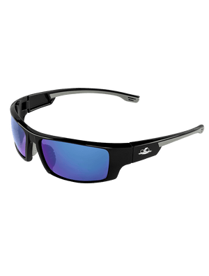 Dorado® Blue Mirror Performance Fog Technology Polarized Lens, Shiny Black Frame Safety Glasses - BH95129PFT