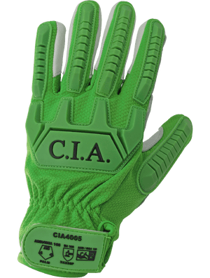 Cut and Impact Resistant Mechanics Style Gloves with a Premium Leather Palm - CIA4005 Sold by Dozen