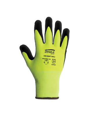 Samurai Glove® High-Visibility Cut, Abrasion, and Puncture Resistant Tuffalene® UHMWPE Anti-Static/Electrostatic Gloves - CR18NFT