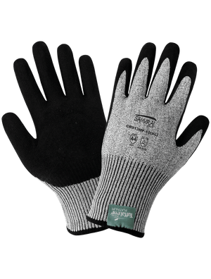 Samurai Glove® Salt-and-Pepper Tuffalene® Platinum Cut, Abrasion, and Puncture Resistant Gloves Free from Enhancements - LIMITED STOCK - CR913MF