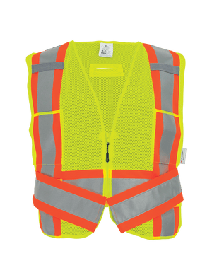 FrogWear® HV High-Visibility Mesh Polyester Adjustable Vest - GLO-002ADJ