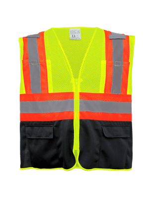 FrogWear® HV Mesh Polyester Surveyors Safety Vest - GLO-0036