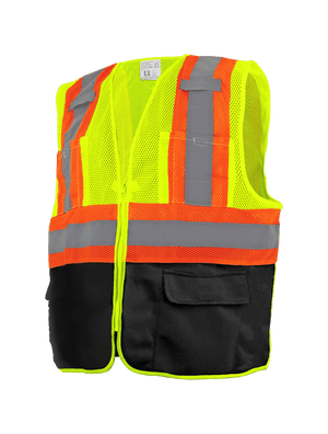 FrogWear® HV Mesh Polyester Surveyors Safety Vest - GLO-0036
