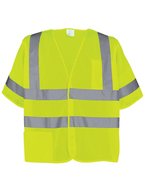 FrogWear® HV Lightweight Mesh Polyester Breakaway Safety Vest - GLO-011BA