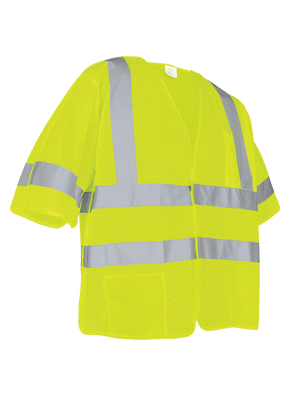 FrogWear® HV Lightweight Mesh Polyester Breakaway Safety Vest - GLO-011BA