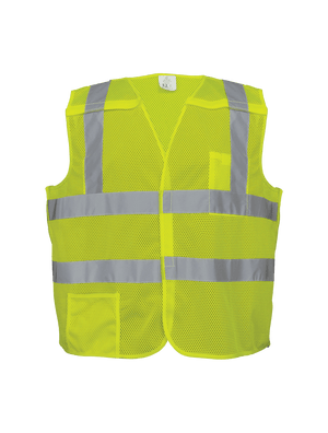 FrogWear® HV Yellow/Green Lightweight Mesh Polyester Breakaway Vest - GLO-01BA