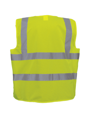 FrogWear® HV Yellow/Green Lightweight Mesh Polyester Breakaway Vest - GLO-01BA