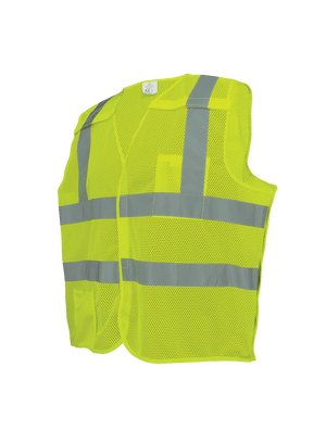 FrogWear® HV Yellow/Green Lightweight Mesh Polyester Breakaway Vest - GLO-01BA