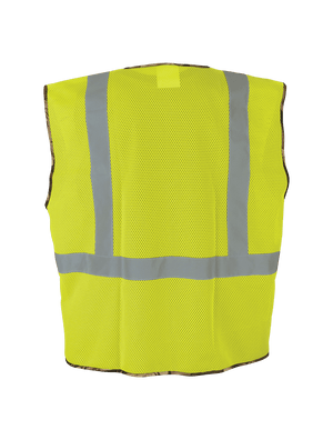 FrogWear® HV High-Visibility Yellow/Green Safety Vest with Camouflage Bottom - GLO-020