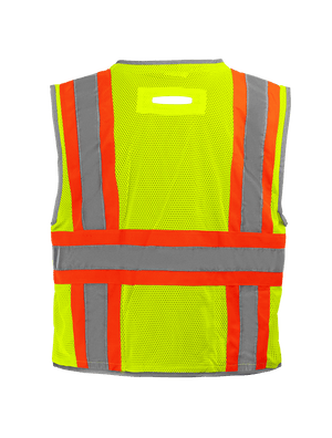 FrogWear® HV Mesh Polyester Surveyors Safety Vest - GLO-067