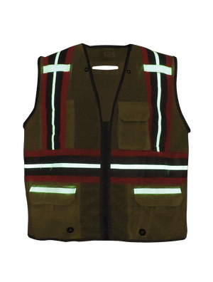 FrogWear® HV Photoluminescent Surveyors Safety Vest with Reflective - GLO-077