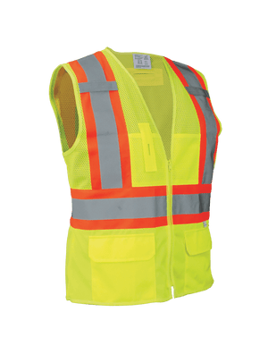 FrogWear® HV Women's Fit High-Visibility Surveyors Safety Vest - GLO-W0037