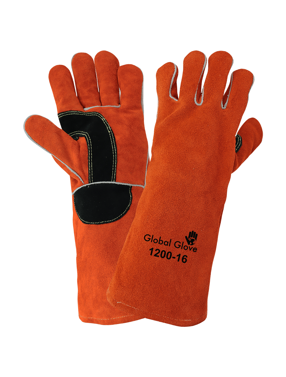 Premium-Grade Split Cowhide Welding Gloves - 1200-16