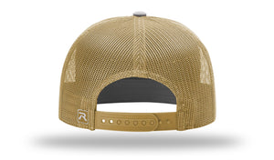 HawYee 7 Panel Adjustable Bill - Grey & Gold