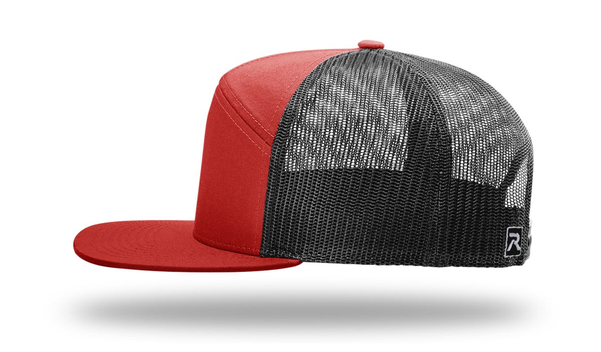 HawYee 7 Panel Adjustable Bill - RED