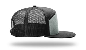 HawYee 7 Panel Adjustable Bill Black/Grey