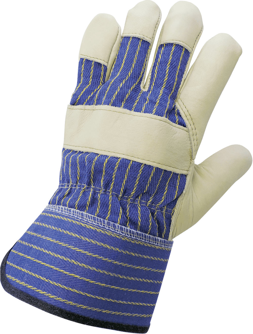 Premium Grain Cowhide Gunn Cut Leather Palm Gloves - 1900