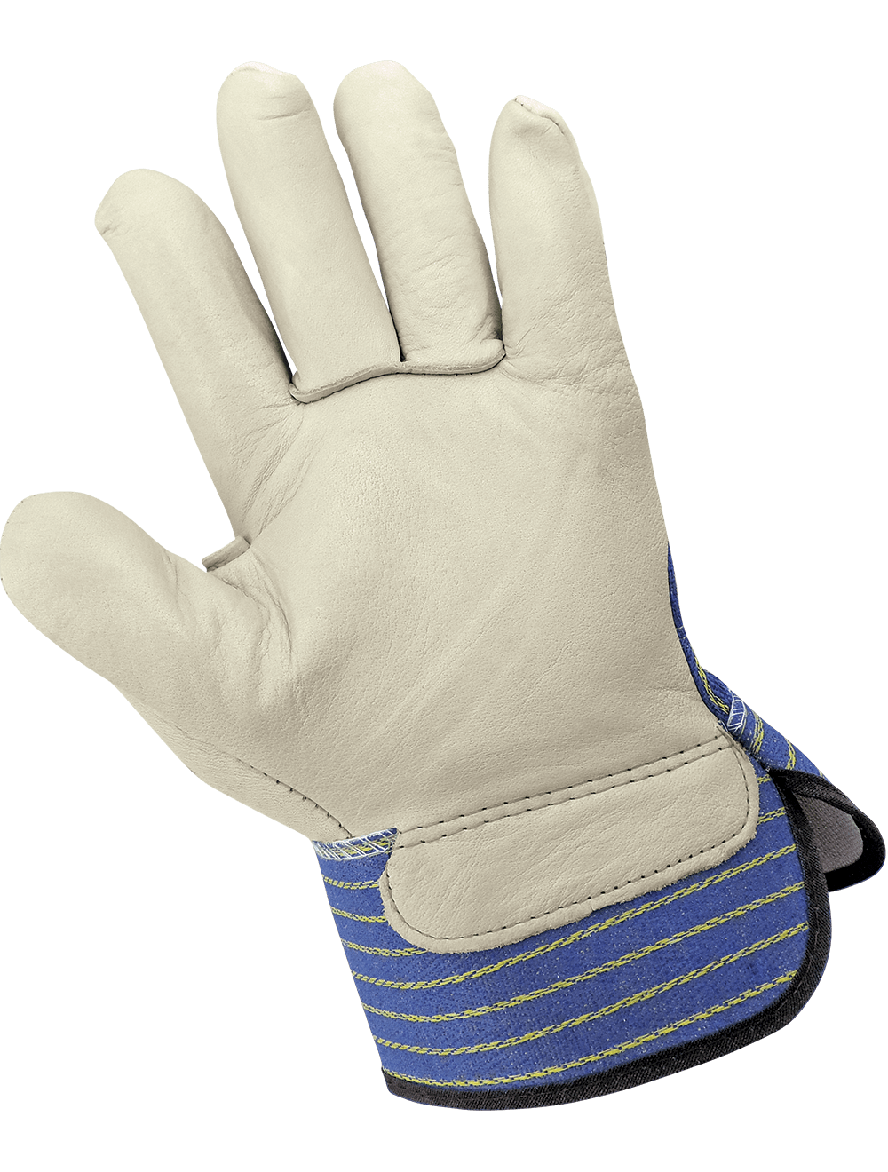 Premium Grain Cowhide Gunn Cut Leather Palm Gloves - 1900