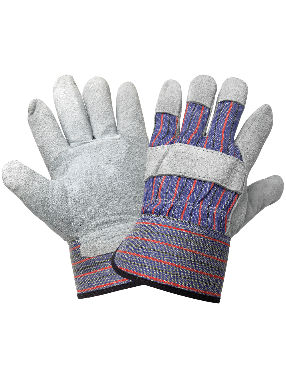 Economy Gunn Cut Pattern Split Cowhide Leather Palm Gloves - 2300