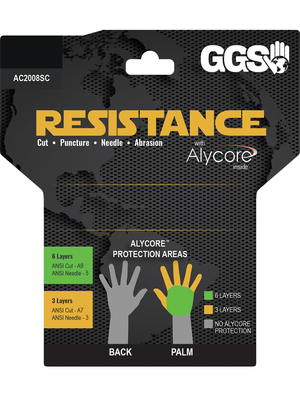 Gripster® Sport Premium Grain Goatskin Cut and Hypodermic Needle Resistant Gloves - AC2008SC
