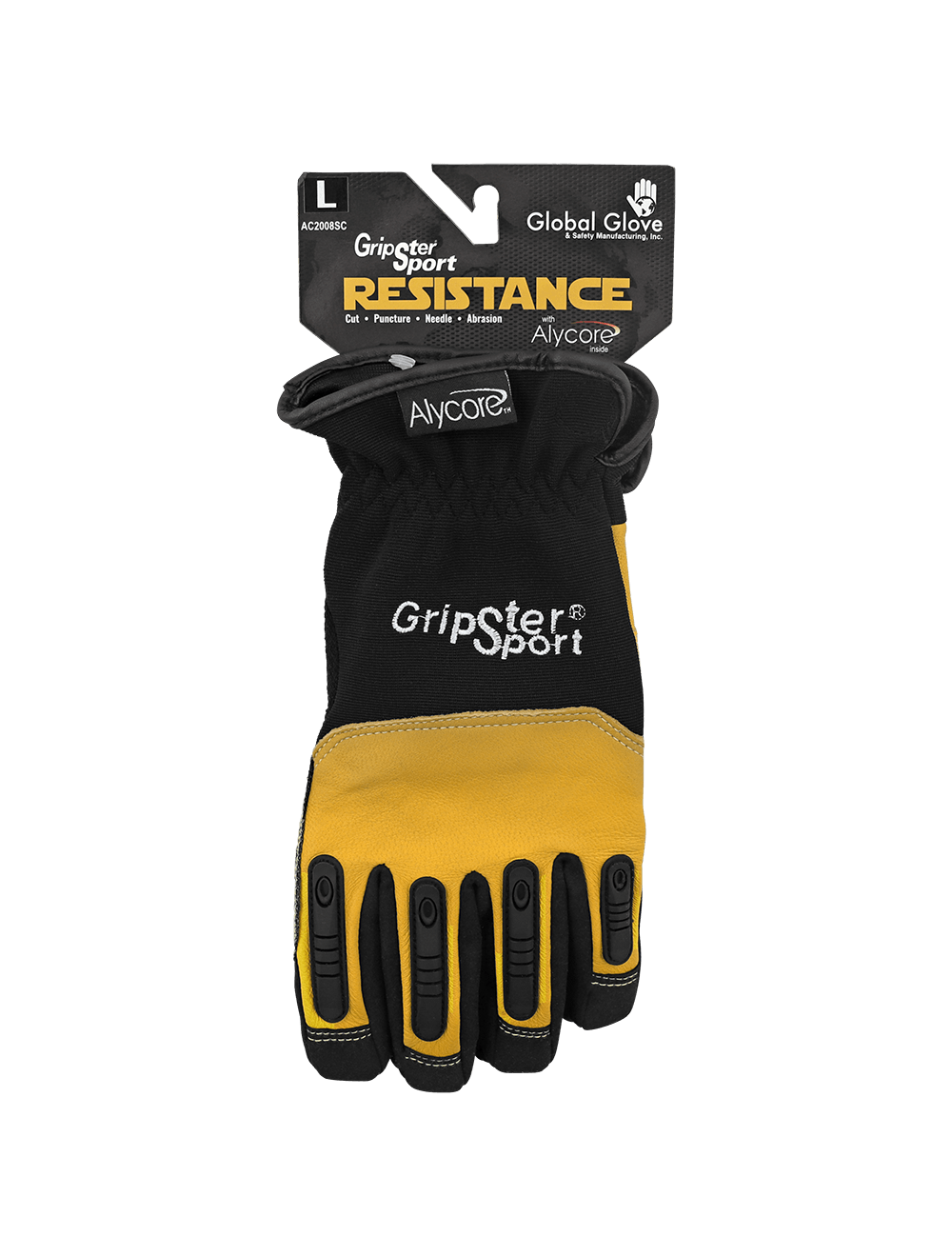 Gripster® Sport Premium Grain Goatskin Cut and Hypodermic Needle Resistant Gloves - AC2008SC