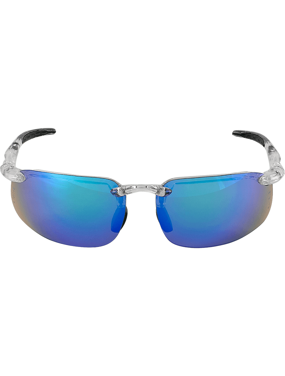 Swordfish® Green Mirror Anti-Fog Lens, Crystal Clear Frame Safety Glasses - BH10116AF