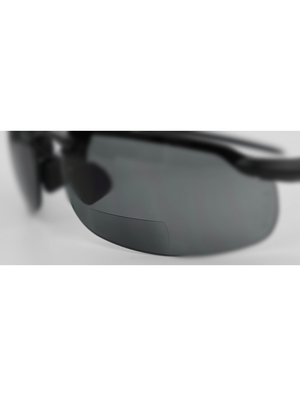 Swordfish® Smoke 2.0 Diopter Bifocal Reader Style Lens, Matte Black Frame Safety Glasses - LIMITED STOCK - BH106320
