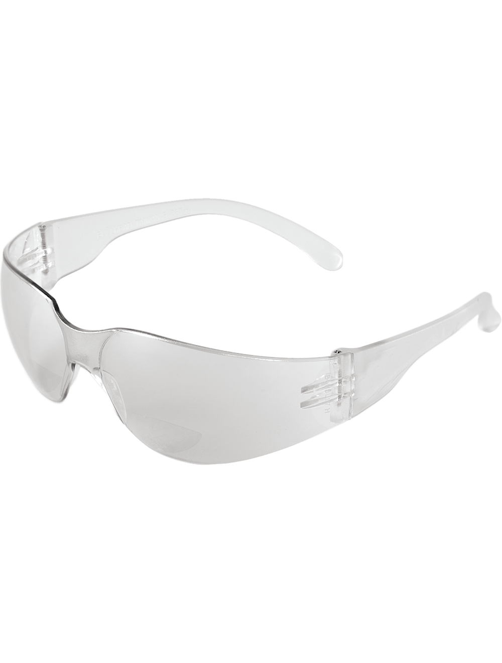 Torrent™ Clear 2.5 Diopter Bifocal Reader Style Lens, Frosted Clear Frame Safety Glasses - BH11125