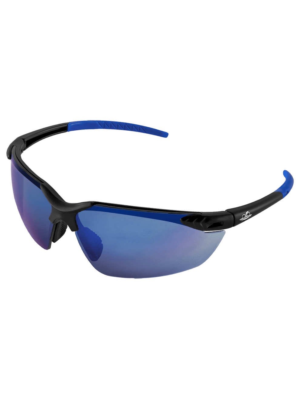Mojarra® Blue Mirror Lens, Matte Black Frame Safety Glasses - BH1169
