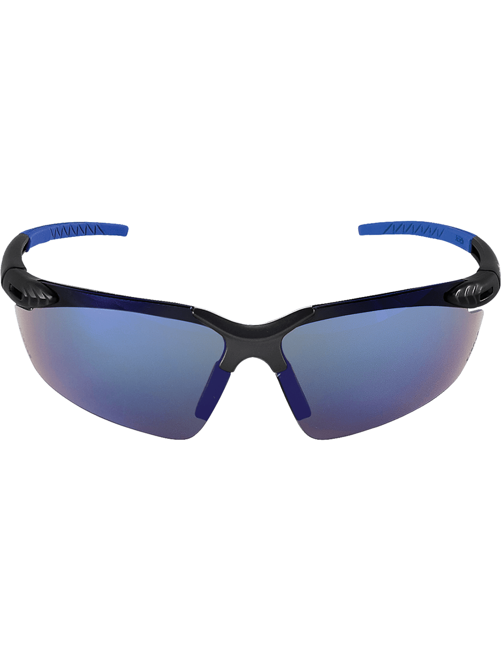 Mojarra® Blue Mirror Lens, Matte Black Frame Safety Glasses - BH1169