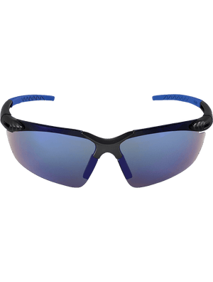 Mojarra® Blue Mirror Lens, Matte Black Frame Safety Glasses - BH1169