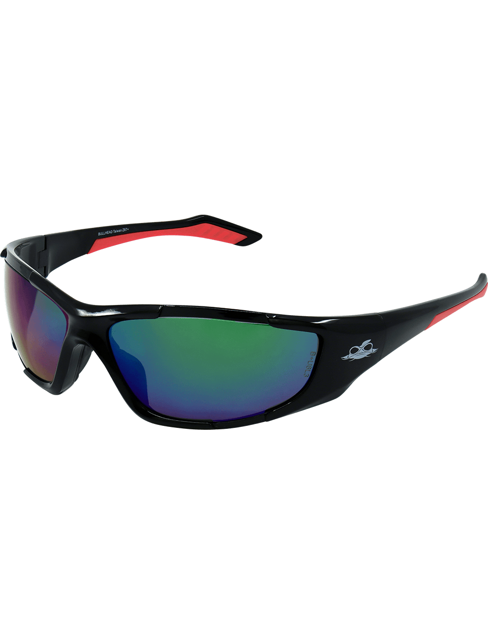 Javelin™ Green Mirror Polarized Lens, Shiny Black Frame Safety Glasses - BH1251612