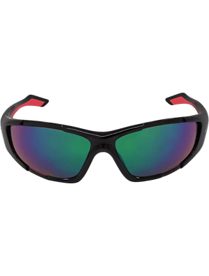Javelin™ Green Mirror Polarized Lens, Shiny Black Frame Safety Glasses - BH1251612