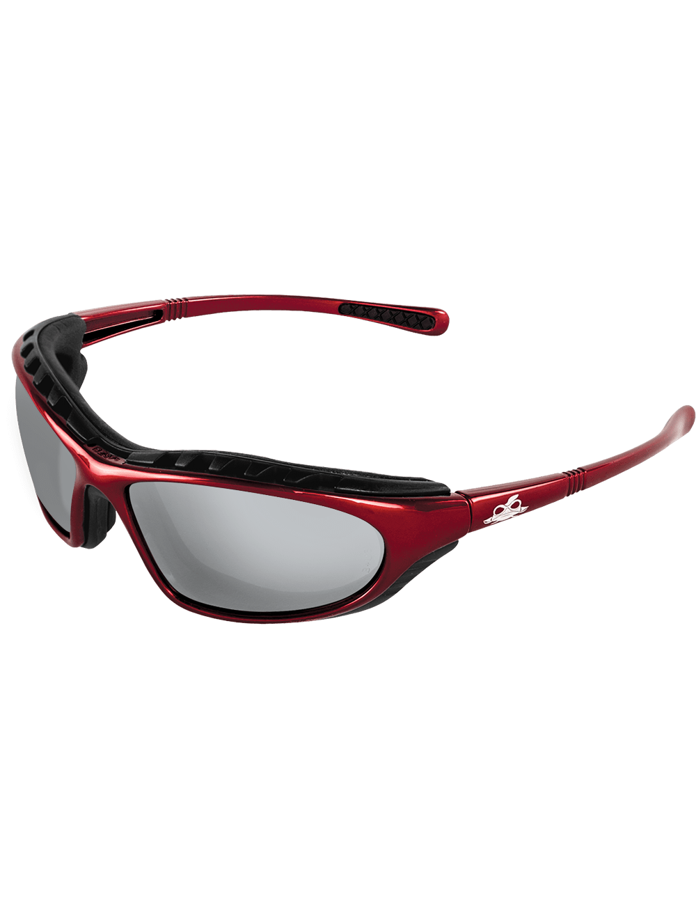Steelhead® Silver Mirror Anti-Fog Lens, Shiny Red Frame Safety Glasses - LIMITED STOCK - BH13147AF